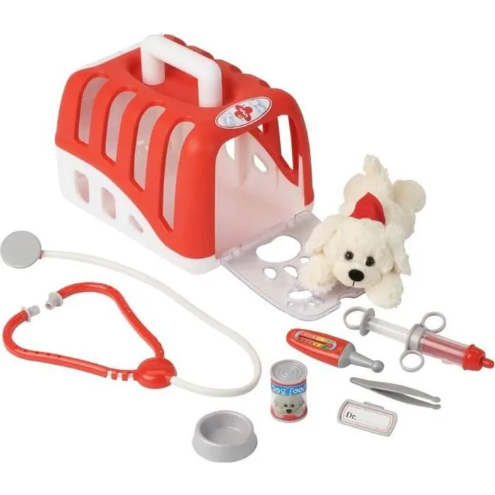 KLEIN - Mallette vétérinaire avec chien en peluche et accessoires-0