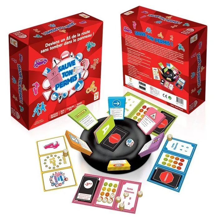 Jeu de société Sauve Ton Permis - TOPI GAMES - Rouge - Garçon et Fille-2