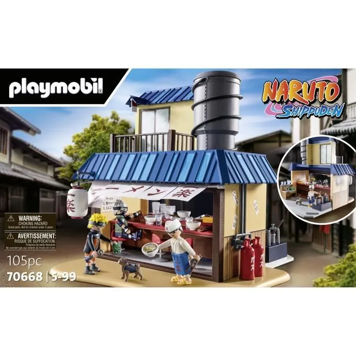 PLAYMOBIL - 70668 - Restaurant Ramen Ichiraku - Naruto - 105 pièces-7