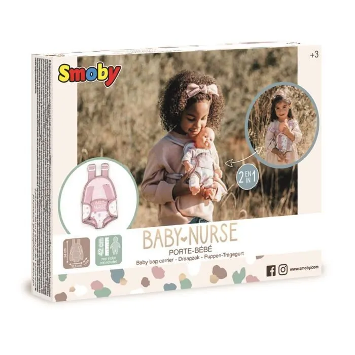 Porte-bébé pour poupon jusqu'à 42cm - SMOBY - Baby Nurse - 2 positions - lanières réglables-4