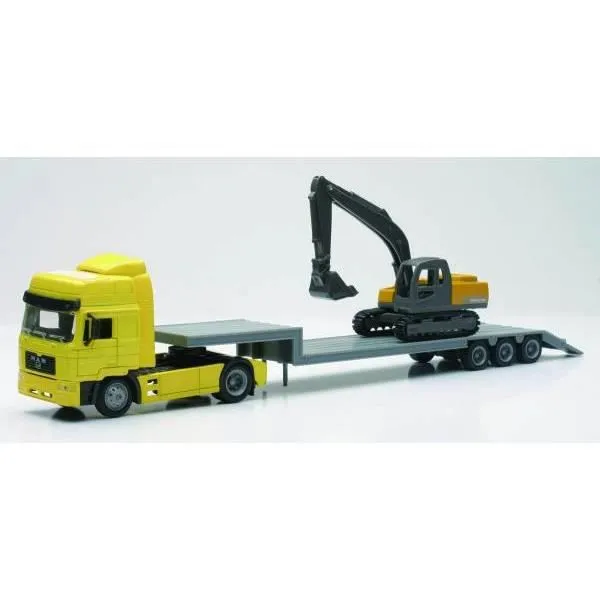 Jouet miniature - New Ray - CAMION MAN F 2000 TRANSPORT PELLETEUSE 1-43° - Pour enfants de 6 ans et plus-0
