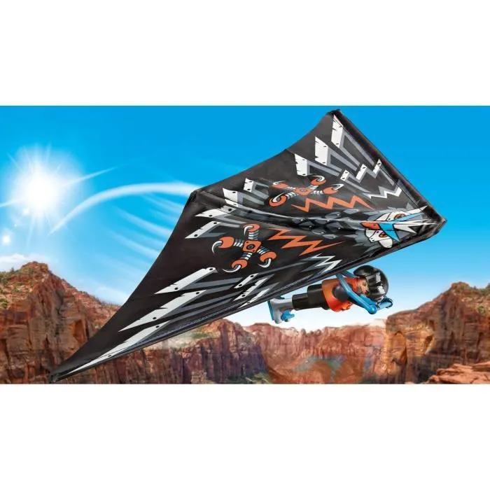 Figurine - PLAYMOBIL - Stuntshow Deltaplane - Multicolore - 5 ans et plus-0
