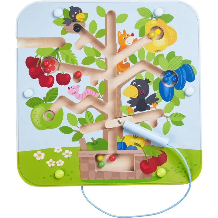 Jeu Magnétique Le Verger - HABA - Labyrinthe Casse-Tête avec Billes Magnétiques - Enfant 3 ans et +-0