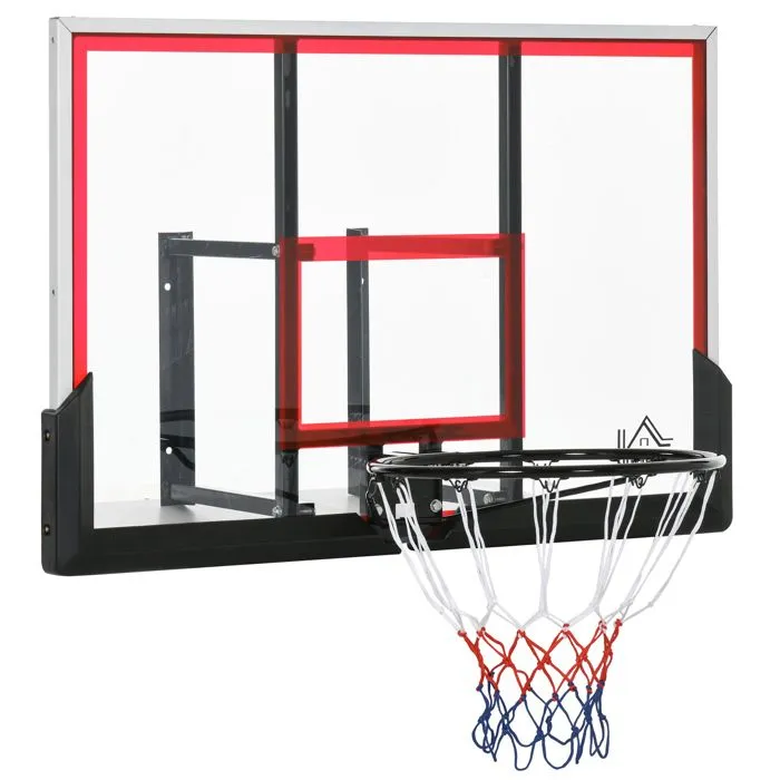 HOMCOM - Panier de basketball - Acier - 110x102x76cm - Transparent-0