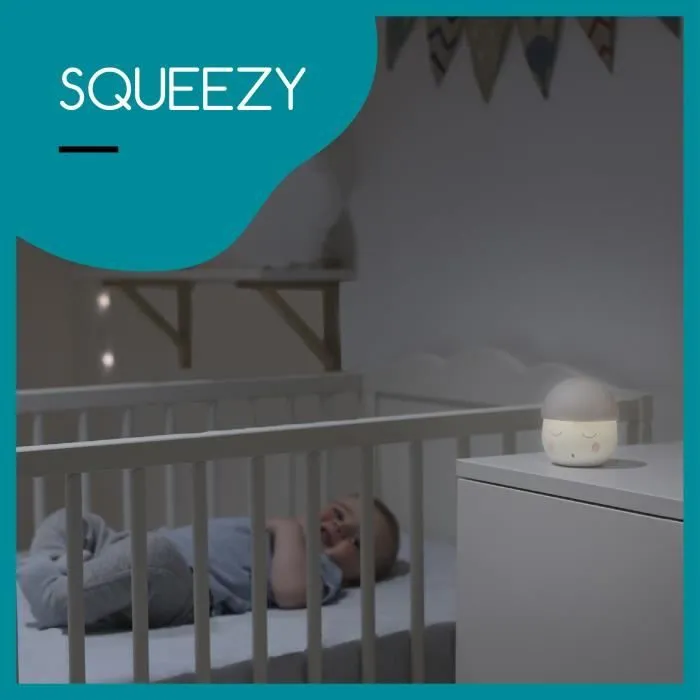 Babymoov Veilleuse LED à capteur Squeezy Gris et blanc-1