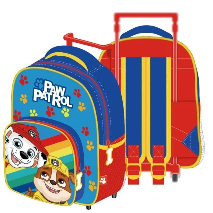 Sac a dos a roulettes - pat patrouille - 24x36x12cm-0
