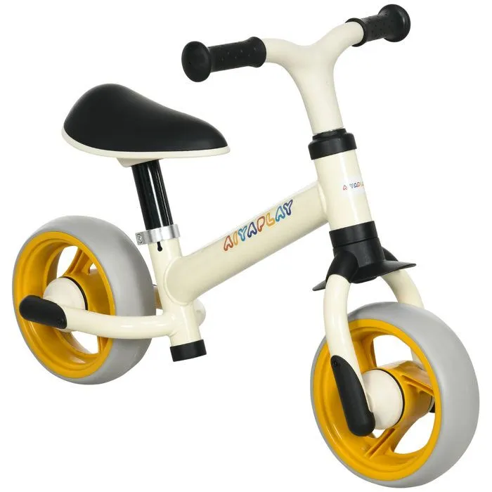 Draisienne enfant selle réglable roues EVA charge max. reco. 25 Kg acier crème-0