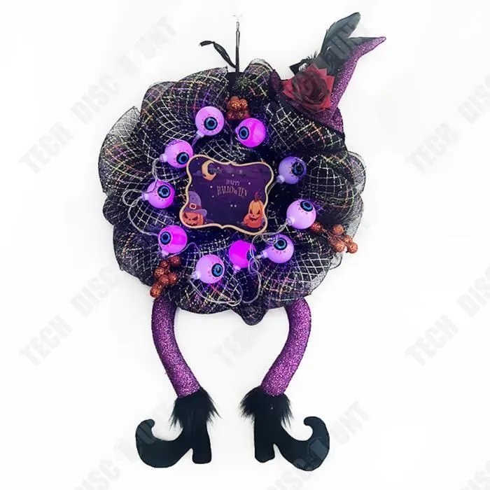 TD® Guirlande d'Halloween 38*60cm Décoration de fête d'horreur Suspension de porte jambes de sorcière Suspension de porte Hallowee-0