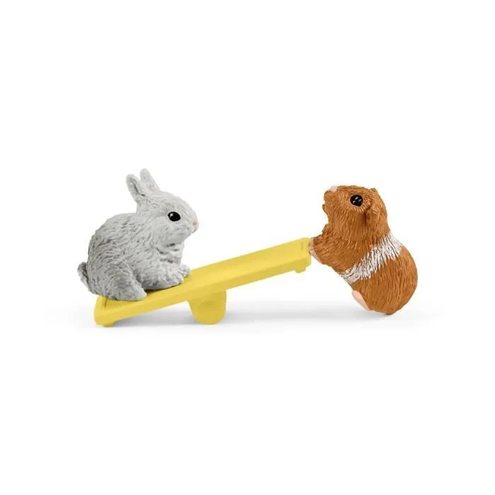 Maison pour lapin et cochons d'inde, coffret figurine et accessoires, Cadeau pour Garçons et Filles - Jouet 3 Ans et + -schleich-3
