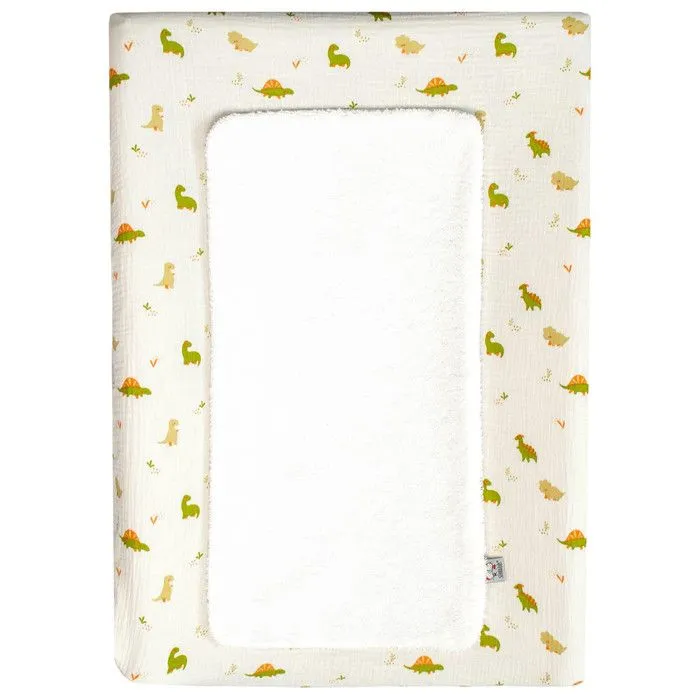 Set housse de matelas à langer + tapis de change Dino Écru 70 x 50 cm 70 x 50 cm Écru-1