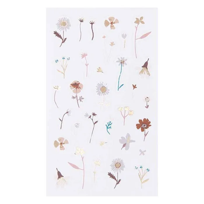 Stickers floraux - Couleurs terre - 80 pièces-2