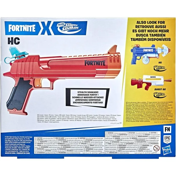 Nerf Super Soaker Blaster à Eau Fortnite HC, Jet d'eau Puissant, Jeux d'arrosage à l'extérieur pour Ados et Adultes-2