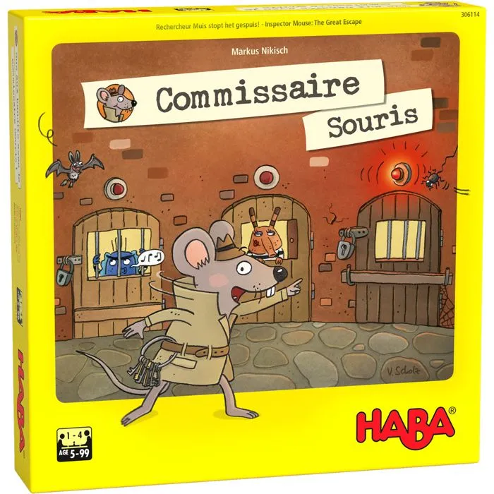 HABA - Commissaire Souris - Jeu de mémoire - Jeu de détectives - En solo ou en équipe - 5 ans et plus, 306114-5