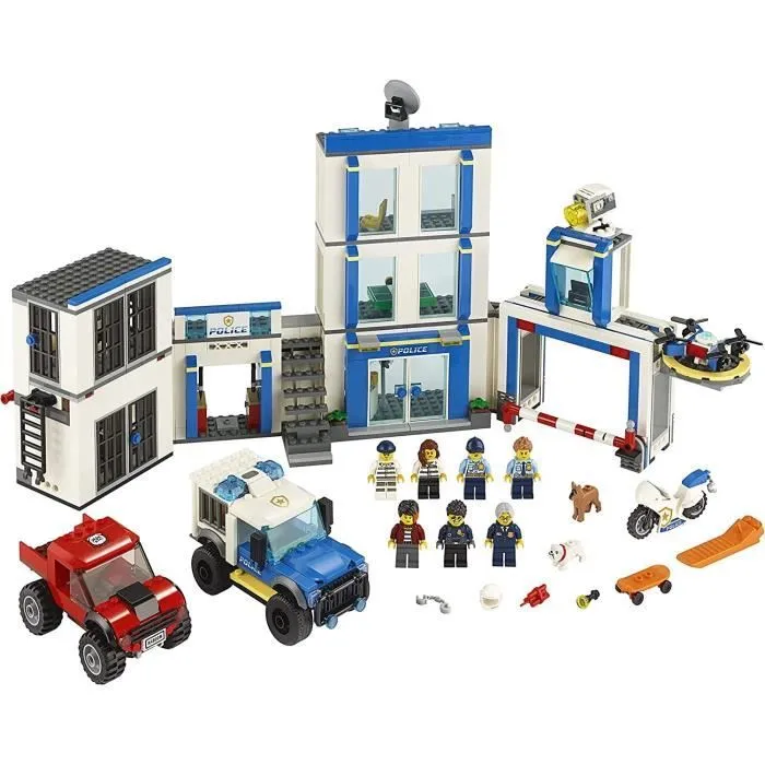 LEGO® City 60246 Le commissariat de police, Jouets de Camion, Moto, Minifigurines pour Enfant Filles Garçons 6 ans et +-1
