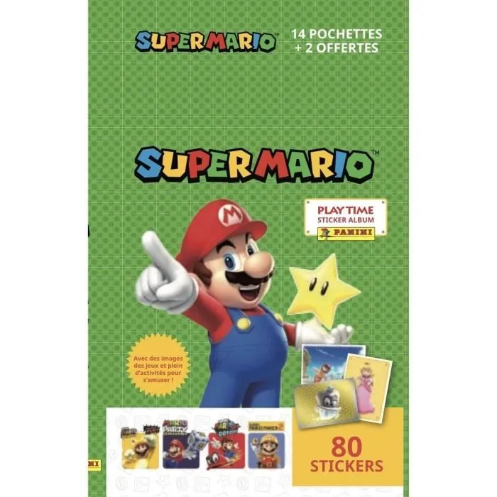 Stickers Super Mario - PANINI - Collection de 368 stickers avec Luigi, Yoshi, Peach, Waluigi, Bowser, Bowser Jr.-0