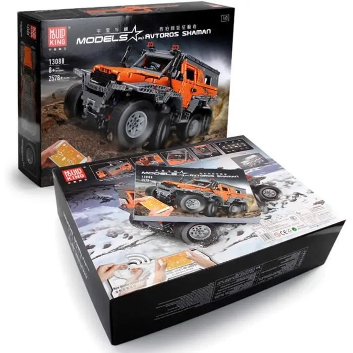Jeu de Construction Technic Tout-Terrain Télécommande - Technic Avtoros Shaman 8x8 ATV - 2500 Pièces-1