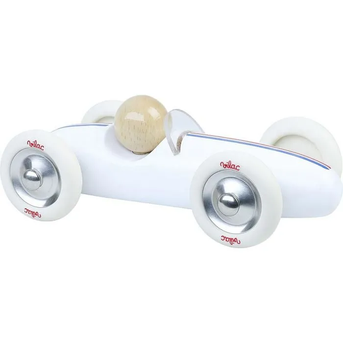 Vilac - Voiture Grand Prix vintage MM blanche-3