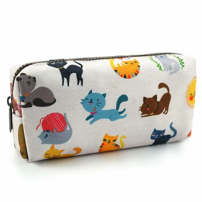 Lparkin - Cute-cat-pencil-case-01 - Trousse Chat mignon Trousse enfants Pochette Retour a l'ecole Trousse de maquillage-0