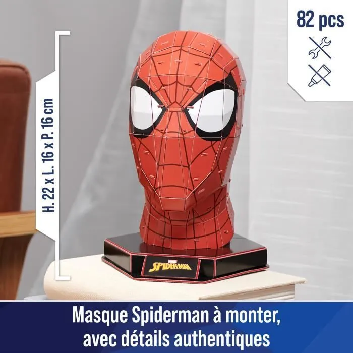 SPIN MASTER MASQUE SPIDERMAN Marvel 4D Build-3