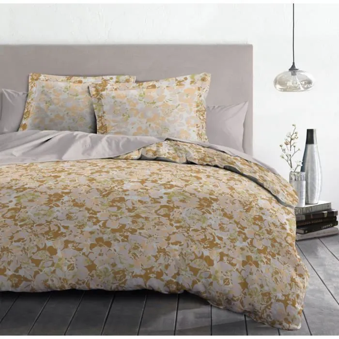 Parure de couette - CAMOUFLAGE - Jaune - 240x260 cm - 100% coton - OEKO-TEX Standard 100-2