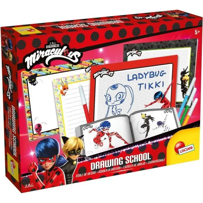 Ecole de dessin - Miraculous drawing school - Kit complet pour apprendre à dessiner - LISCIANI-0