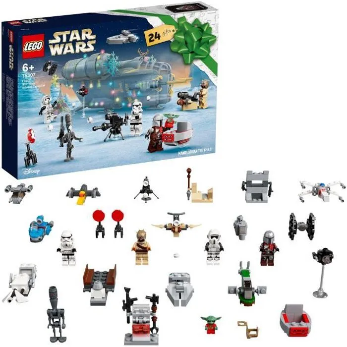 LEGO® 75307 Star Wars Calendrier de l’Avent 2021 Jouet Enfants +6 ans, The Mandalorian Idée de Cadeau pour Noël, Figurine-0