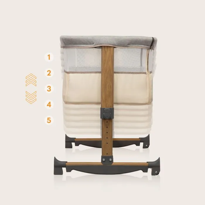 LIONELO Leonie - Lit évolutif cododo avec matelas - De 0 Kg à 9 Kg - Hauteur et inclinaison réglables - Beige-4