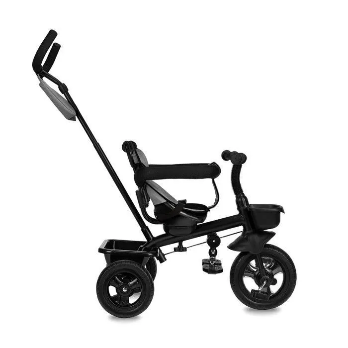 Tricycle Evolutif 5en1 - MoMi - TELDE - 360° - Repose-Pieds - Pare-Soleil - Gris-4