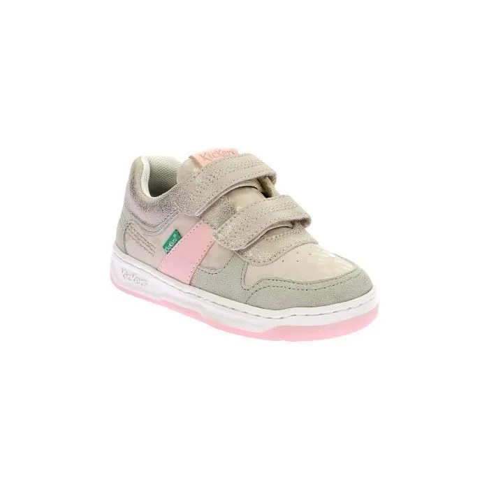 Basket Cuir  Kickers Kalido - Beige-Or-Leopard-2