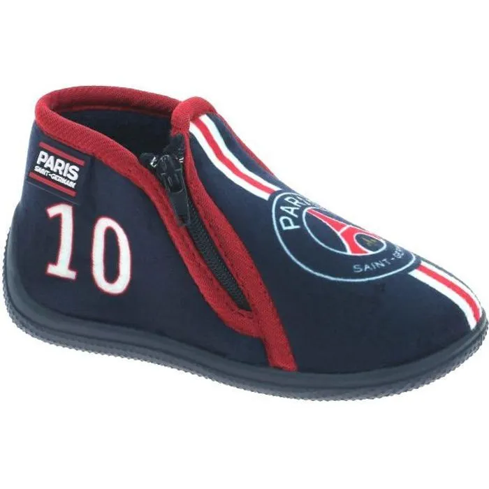 Chaussons bébé - PARIS SAINT GERMAIN - Polyester - Bleu - Sous licence officielle - Garçon-0