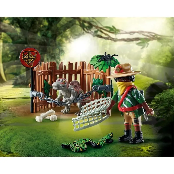 PLAYMOBIL - 71265 - Dino Rise - Bébé spinosaure et combattant-1