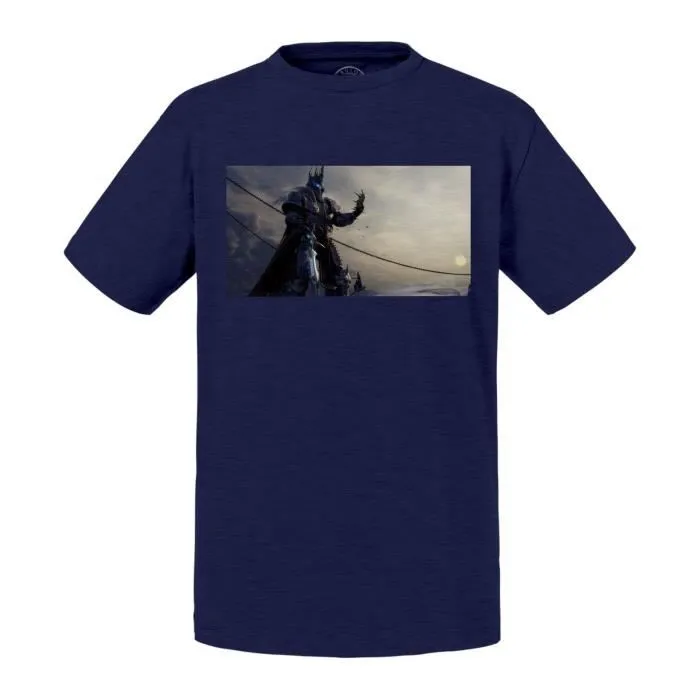 T-shirt Enfant Bleu Arthas Menethil Warcraft 3 Jeux Vidéo MMPG-0
