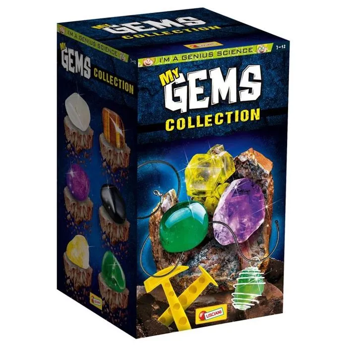 Jouet éducatif - Petit Génie - Gemmes - À déterrer - Collection de 12 - Pendentifs colorés-0
