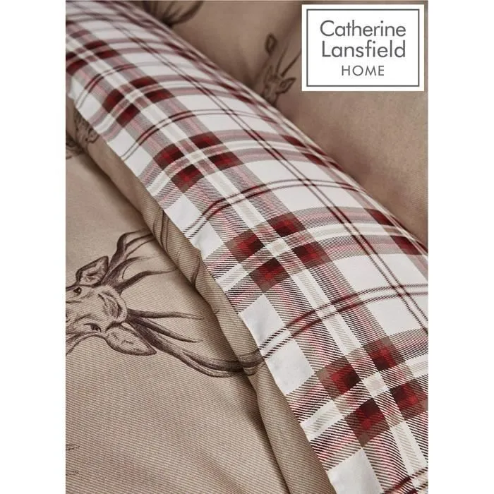 Catherine Lansfield Parure de lit Double Motif cerfs Multicolore, Coton, multicolore, King - BDB3-3904-WKHQ-Multi-2