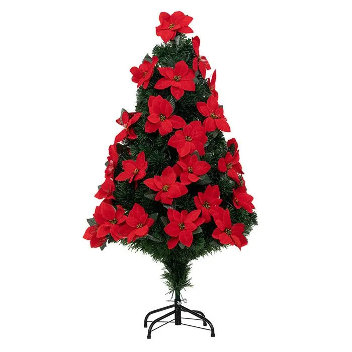Sapin de Noël 120 cm décoré et lumineux Riga-1