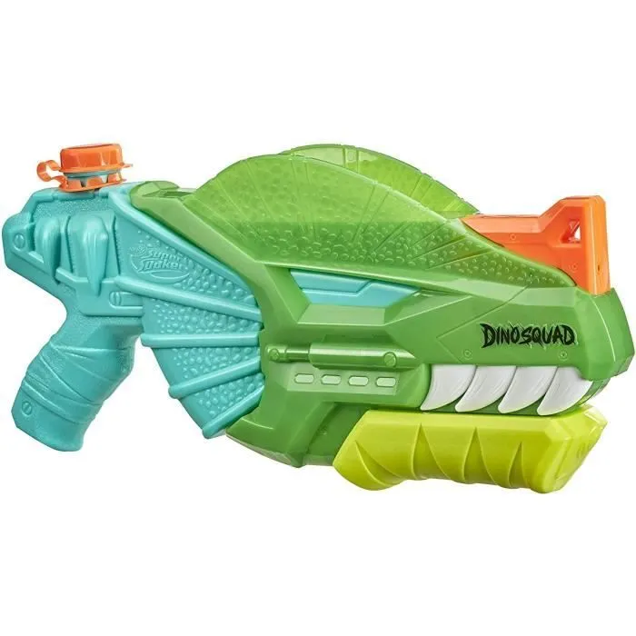 Pistolet à eau NERF Super Soaker Dino Soak à pompe - DinoSquad - Pour jeux d'eau extérieurs-0