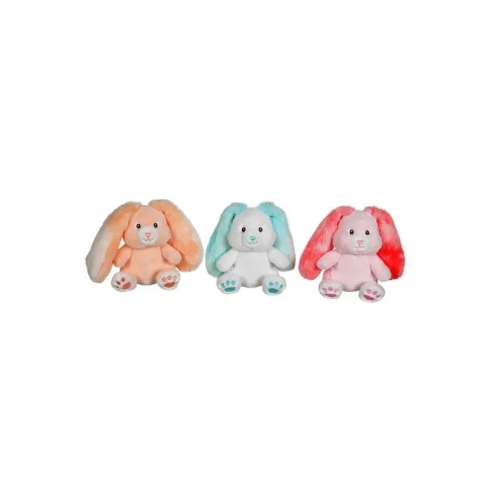 Peluche - Fluffy - Lapin Orange - 15 CM - Doux - Mixte-2