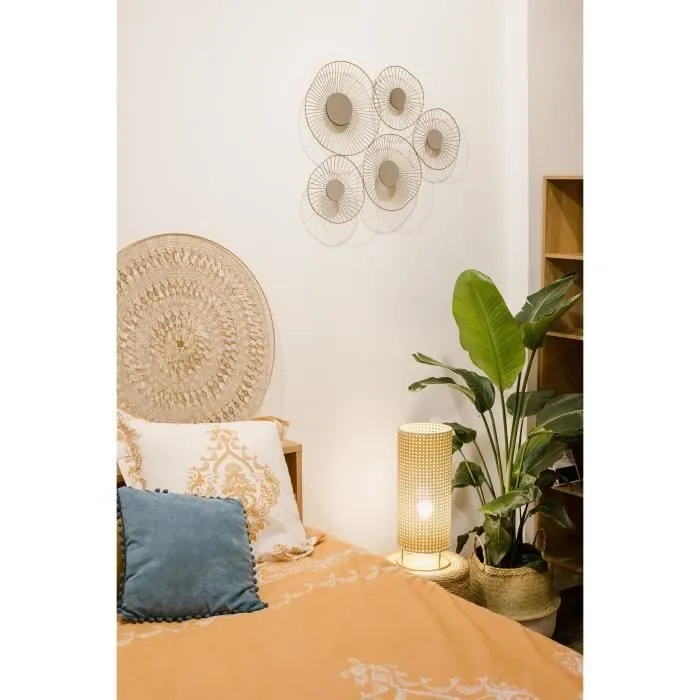 Déco murale 5 miroirs dorés 78x58 cm - Or - Atmosphera createur d'interieur-1