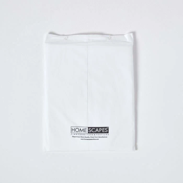 Housse de couette et taies d'oreiller unies coton égyptien 200 fils Blanc 200 x 200 cm-3
