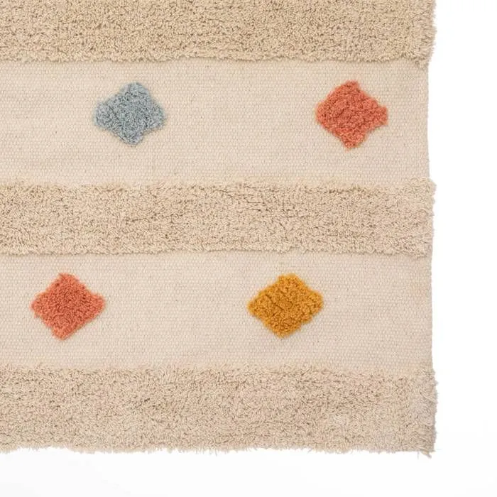 Tapis enfant - ATMOSPHERA - Arlequin - 70x120cm - Multicolore - Coton tufté-1
