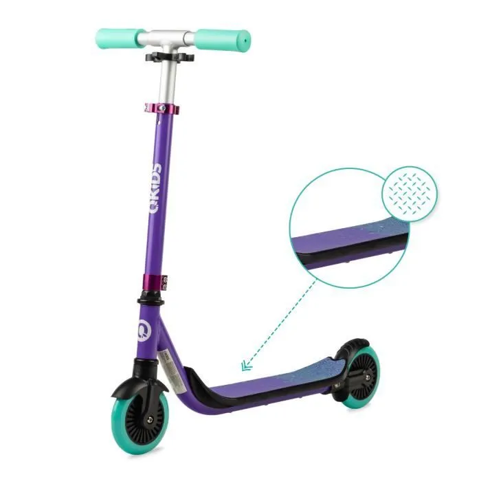 Trottinette Enfant - QKIDS BRO - Roues 130mm - Réglable - Violet-1