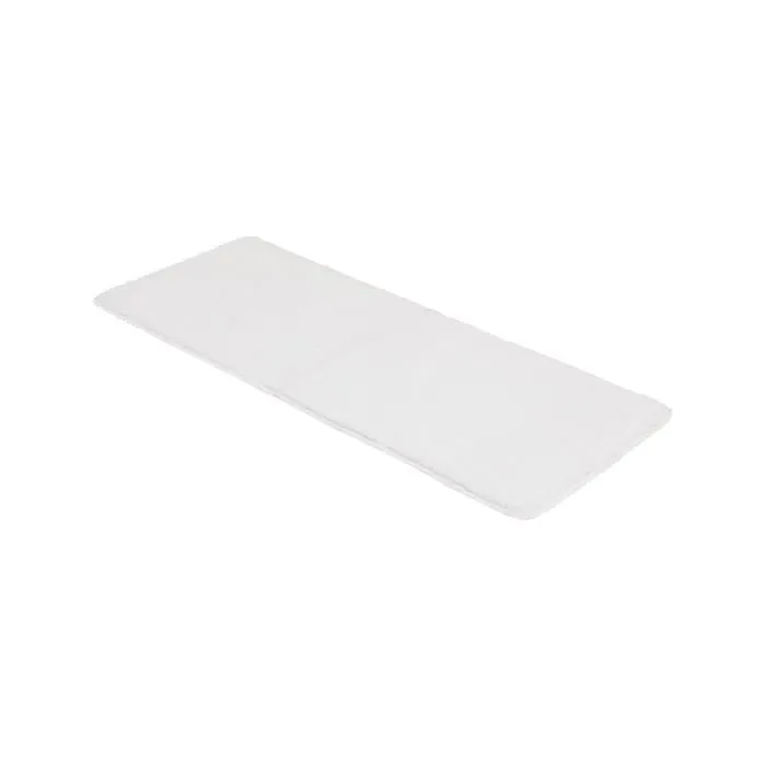 TENDANCE - Grand Tapis de salle de bain Blanc Double Vasque en microfibre 50 x 120 cm-1