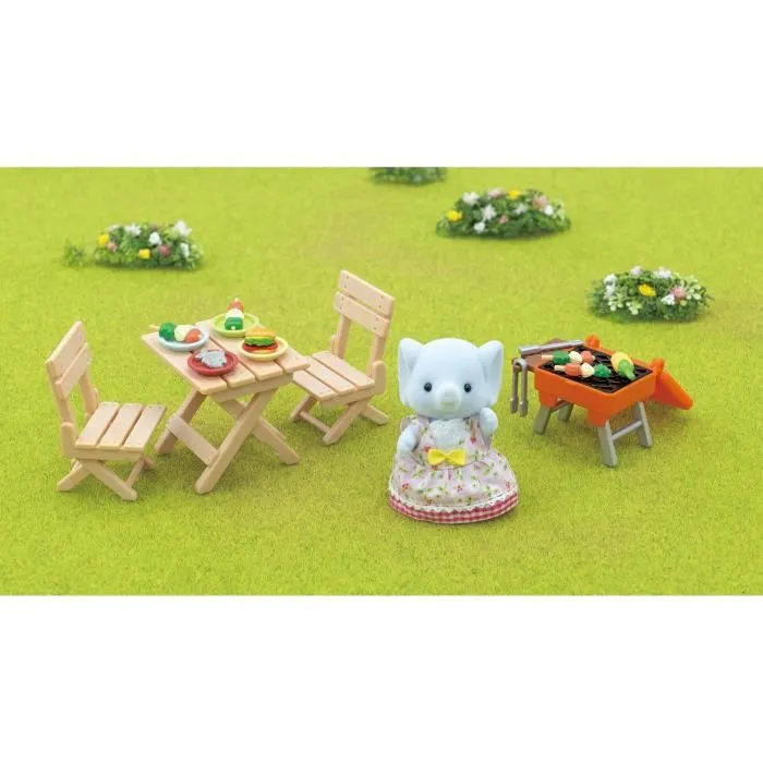 Figurine miniature - SYLVANIAN FAMILIES - La fille éléphant et son set de pique-nique-3