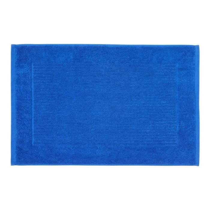 Tapis de Bain - HOMESCAPES - 100% Coton Turc - Bleu Roi - 50 x 80 cm-0