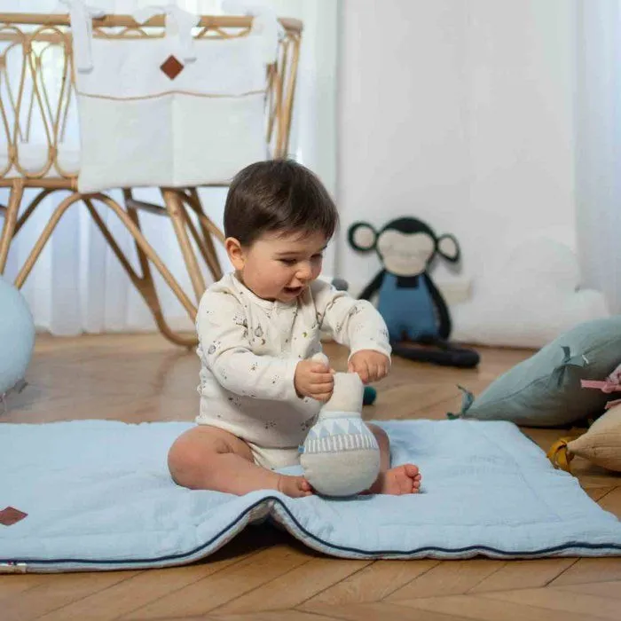 Couette en gaze de coton - SEVIRA KIDS - Jeanne - Terracotta - Bébé - 140 x 100 cm - Oreiller : 60 x 40 cm-1