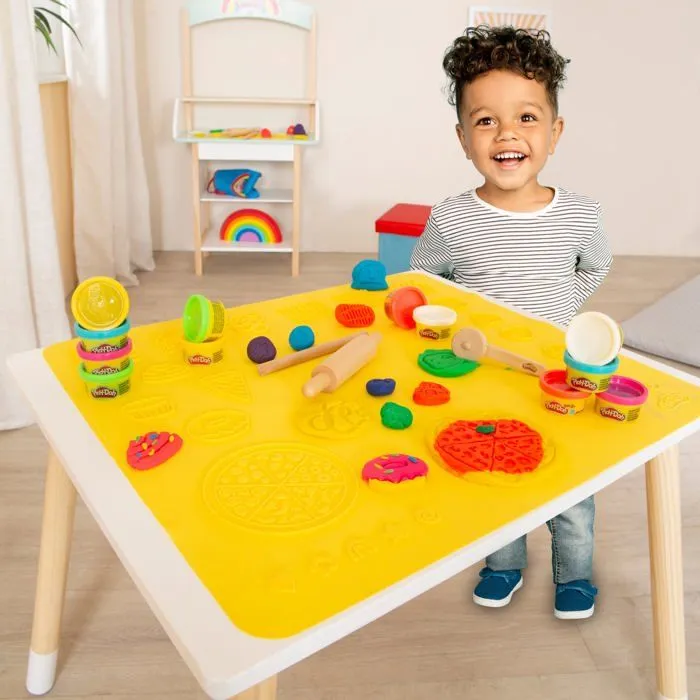 Kit de Loisirs Créatifs ROBA x Play-Doh avec 12 Pots de Pâte à Modeler + Tapis de Jeu 3D et Accessoires - pour Enfants dès 3 Ans-4