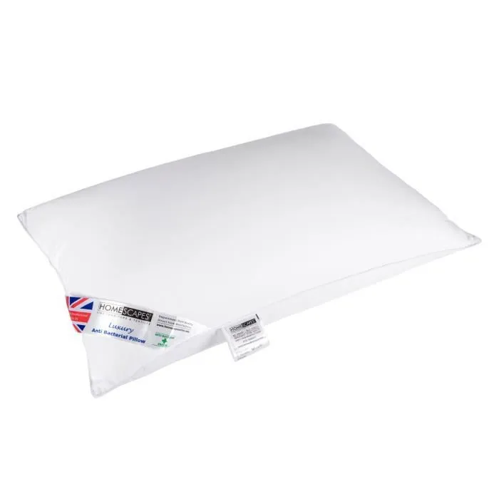 Oreiller - HOMESCAPES - Rectangulaire - 50 x 75 cm - Antibactérien - 100% microfibre-1