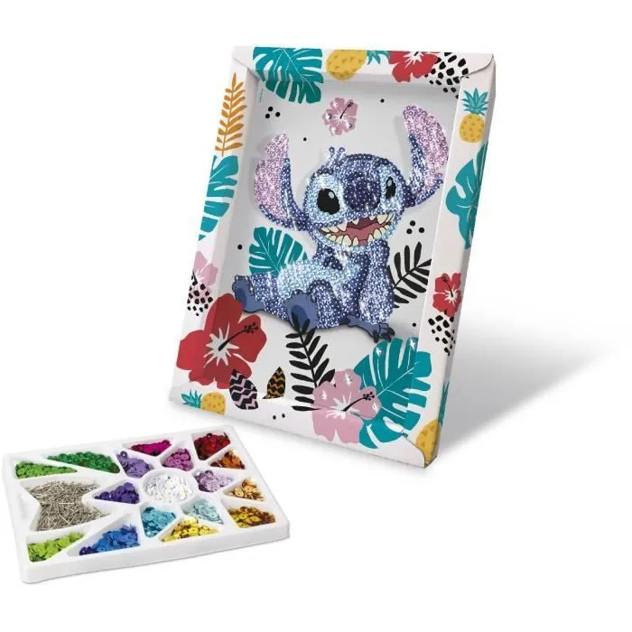 Collection sequins STITCH, Jeu de création, Set Disney Stitch, Dès 7 ans, LANSAY-0