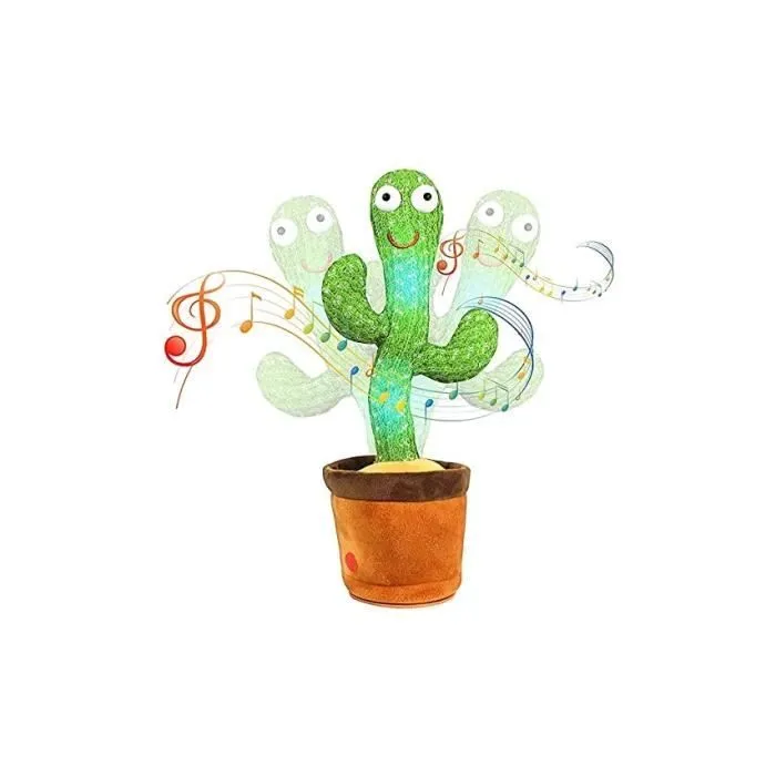 Peluche Cactus Chantant et Dansant KAWAII - 120 Chansons - Accessoire de Maison et Cadeau pour Enfants-0