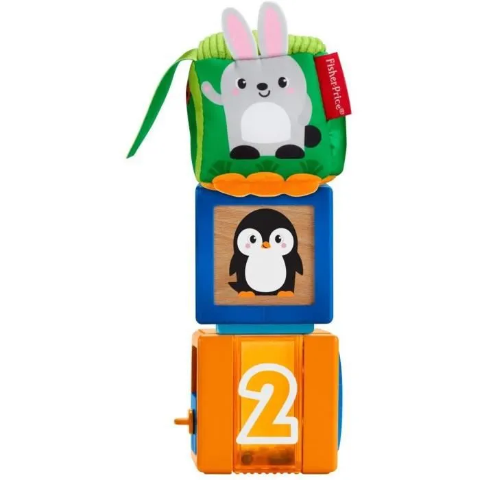 Cubes d'éveil surprises Fisher-Price - Lot de 3 cubes d'activité pour bébé de 6 mois et plus-1